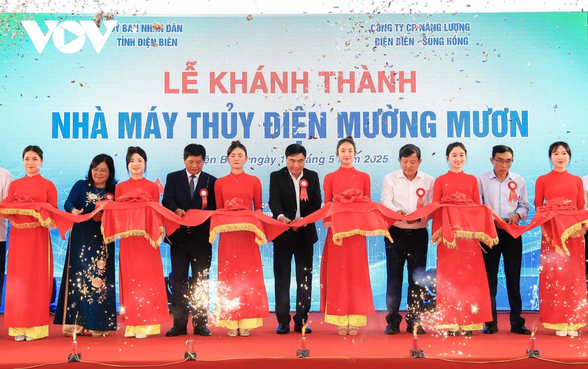 khánh thành nhà máy thủy điện mường mươn, giúp Điện biên bừng sáng hình ảnh 1 khanh thanh nha may thuy dien muong muon, giup Dien bien bung sang hinh anh 1