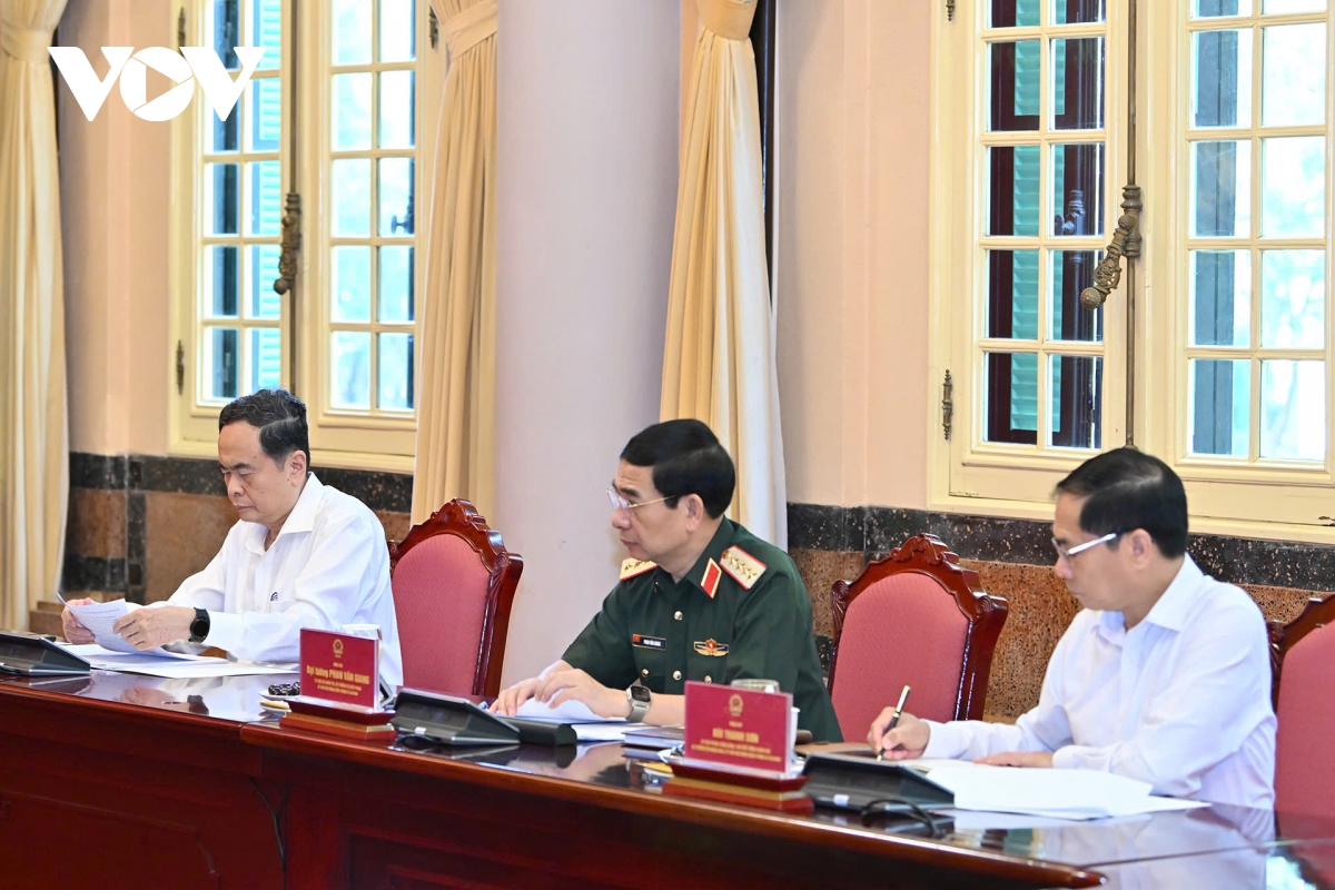 chủ tịch nước chủ trì phiên họp hội đồng quốc phòng và an ninh hình ảnh 4 chu tich nuoc chu tri phien hop hoi dong quoc phong va an ninh hinh anh 4