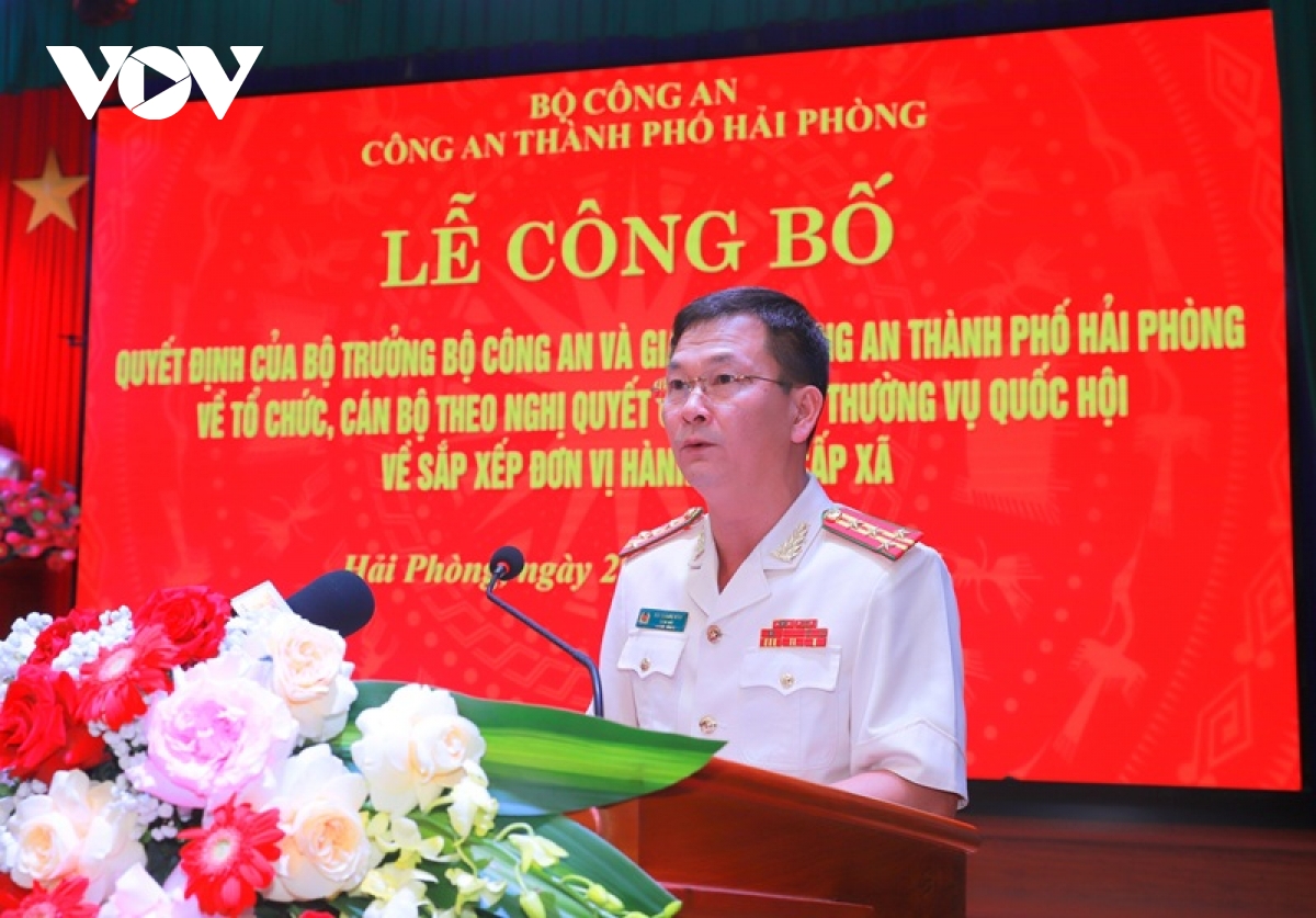 Công an TP. Hải Phòng có 29 phòng nghiệp vụ, 114 công an xã, phường, đặc khu