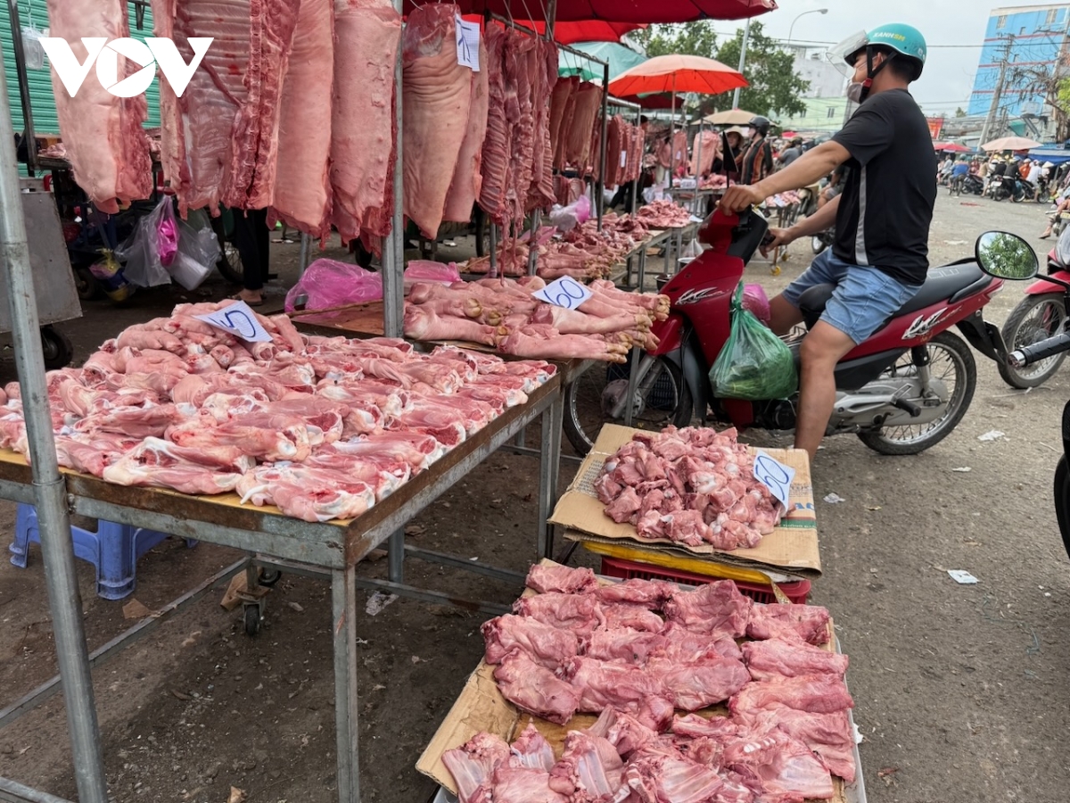 thịt heo lạ siêu rẻ bày bán công khai bên hông chợ đầu mối hóc môn hình ảnh 1 thit heo la sieu re bay ban cong khai ben hong cho dau moi hoc mon hinh anh 1