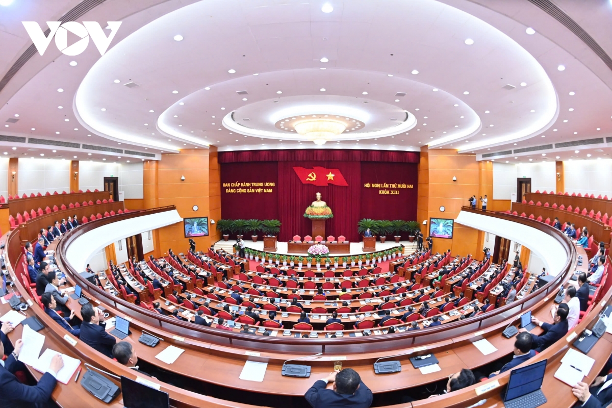 toàn cảnh bế mạc hội nghị lần thứ 12 ban chấp hành trung ương Đảng khóa xiii hình ảnh 5 toan canh be mac hoi nghi lan thu 12 ban chap hanh trung uong Dang khoa xiii hinh anh 5