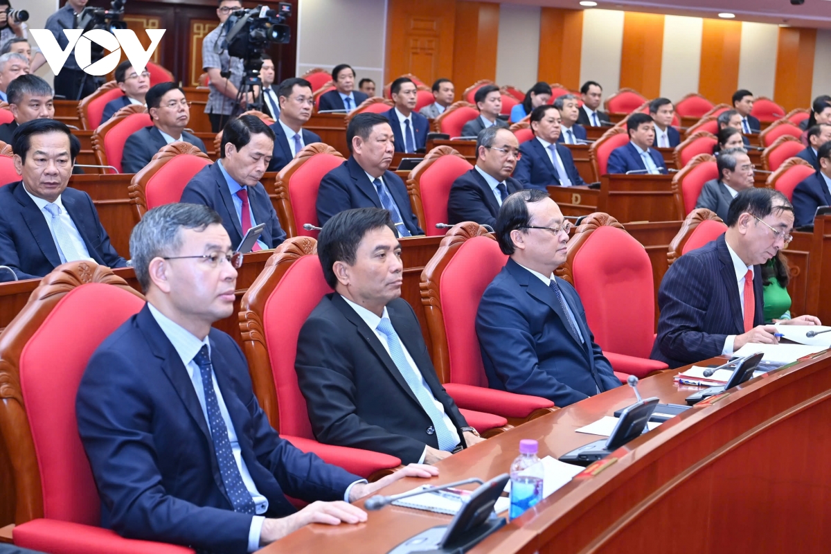 toàn cảnh bế mạc hội nghị lần thứ 12 ban chấp hành trung ương Đảng khóa xiii hình ảnh 3 toan canh be mac hoi nghi lan thu 12 ban chap hanh trung uong Dang khoa xiii hinh anh 3