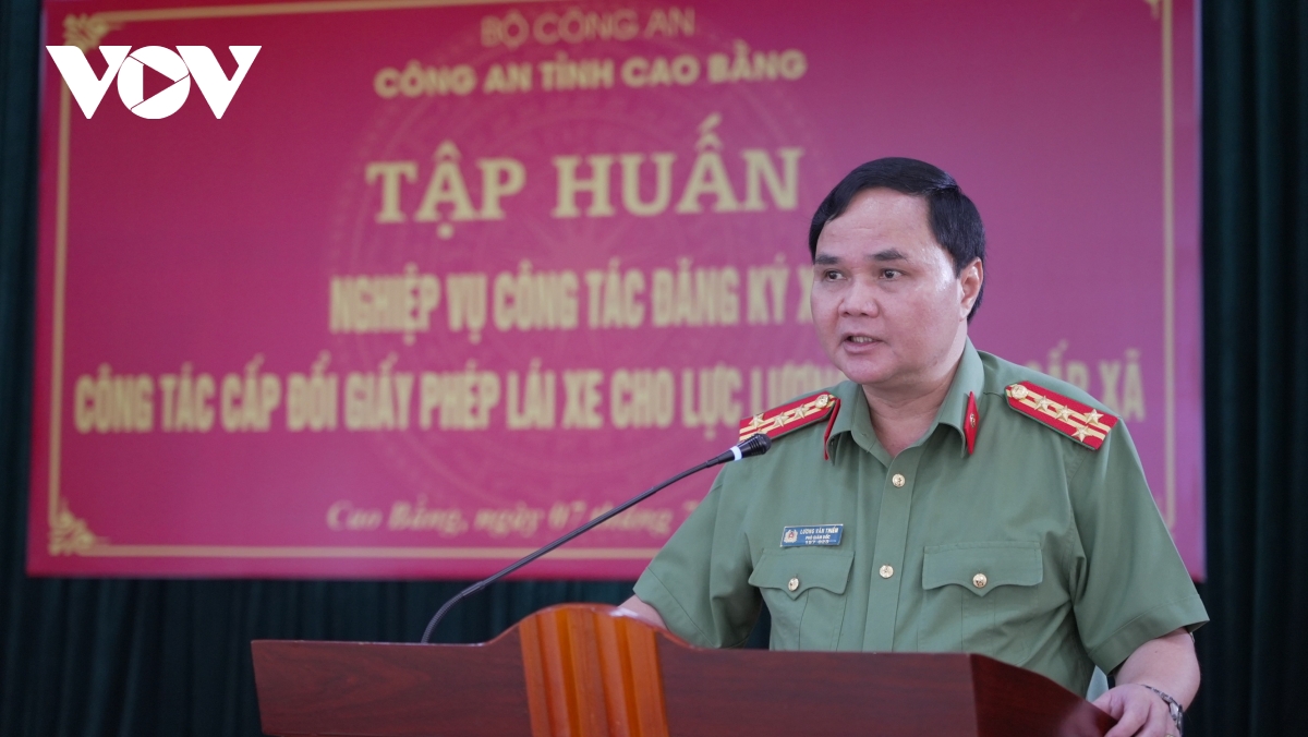 cao bằng tập huấn nghiệp vụ đăng ký xe, cấp đổi gplx cho công an xã hình ảnh 1 cao bang tap huan nghiep vu dang ky xe, cap doi gplx cho cong an xa hinh anh 1