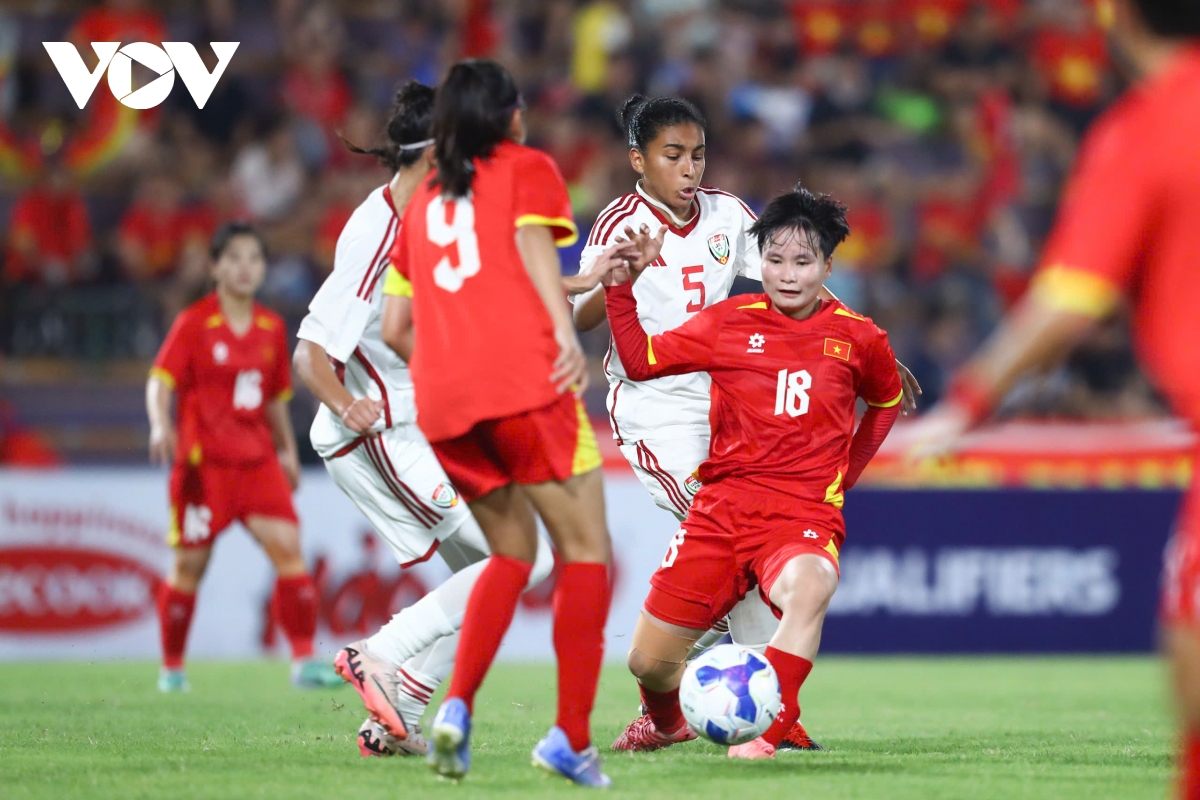 Đt nữ việt nam tiến gần vé dự vck asian cup 2026 sau chiến thắng đậm 6-0 hình ảnh 1 Dt nu viet nam tien gan ve du vck asian cup 2026 sau chien thang dam 6-0 hinh anh 1
