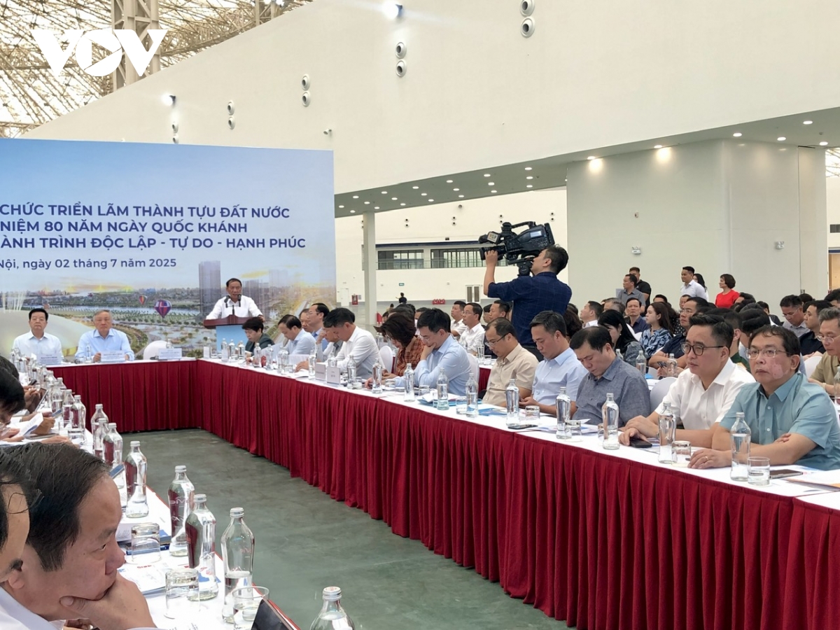 chuẩn bị triển lãm thành tựu đất nước kỷ niệm 80 năm ngày quốc khánh hình ảnh 2 chuan bi trien lam thanh tuu dat nuoc ky niem 80 nam ngay quoc khanh hinh anh 2