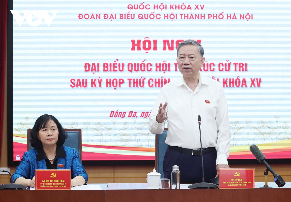 Tổng Bí thư Tô Lâm tiếp xúc cử tri Hà Nội sau kỳ họp 9 Quốc hội khoá 15
