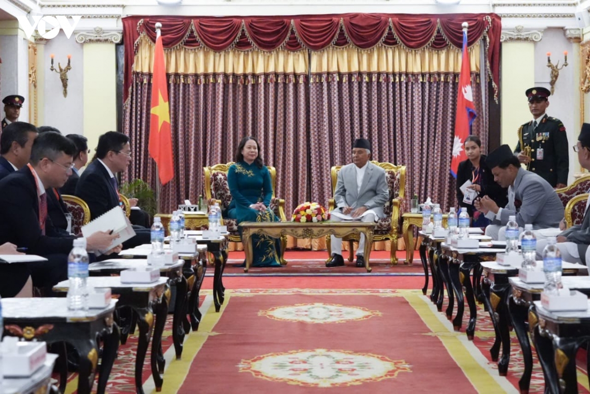 pho chu tich nuoc vo thi Anh xuan hoi kien tong thong va thu tuong nepal hinh anh 1
