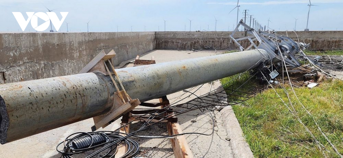 Vĩnh Long đề nghị đổi phương án truyền dẫn điện sau sự cố đổ 13 trụ điện gió