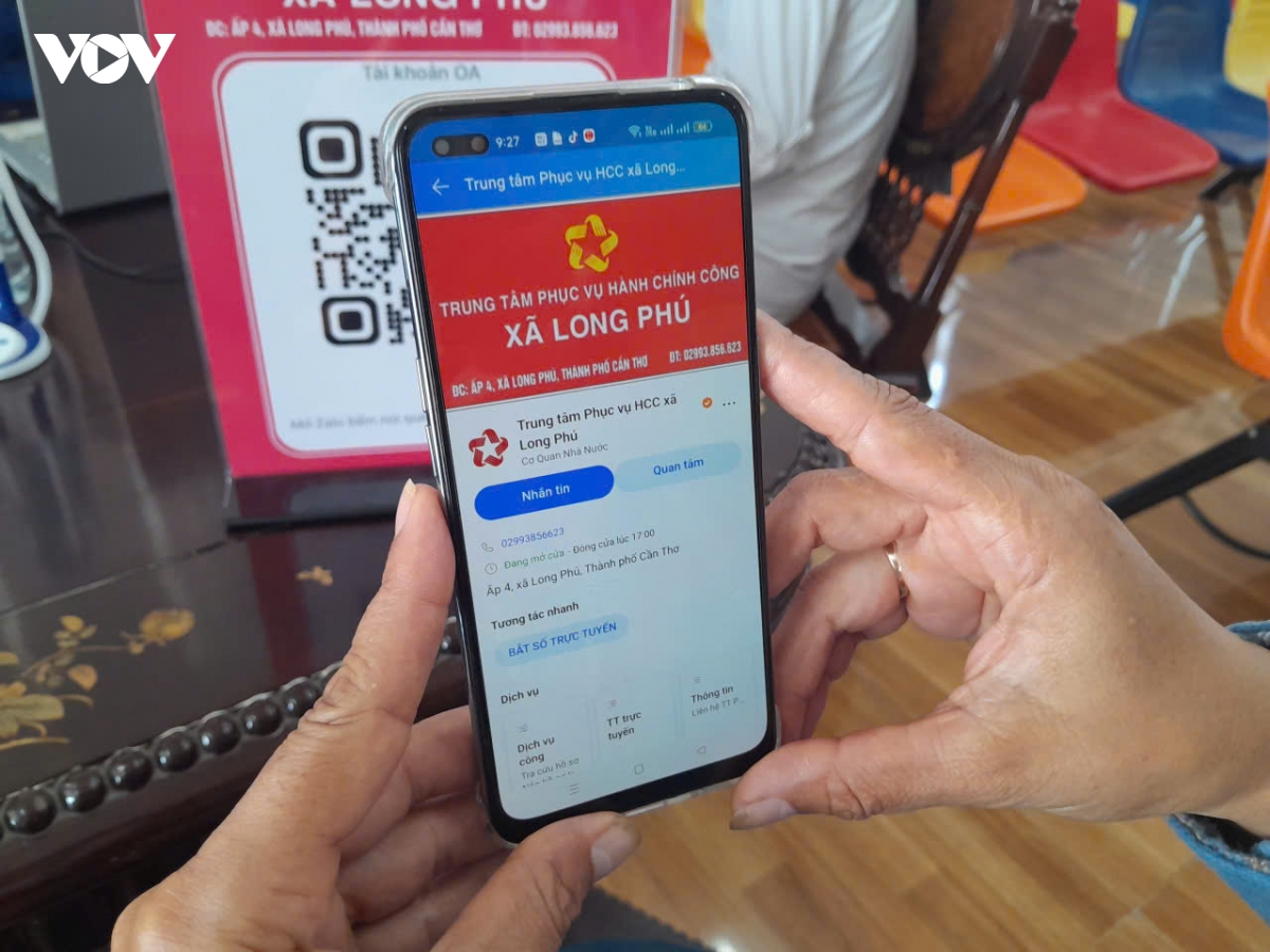 nhieu xa, phuong o can tho trien khai ung dung zalo oa giai quyet thu tuc hanh chinh hinh anh 2