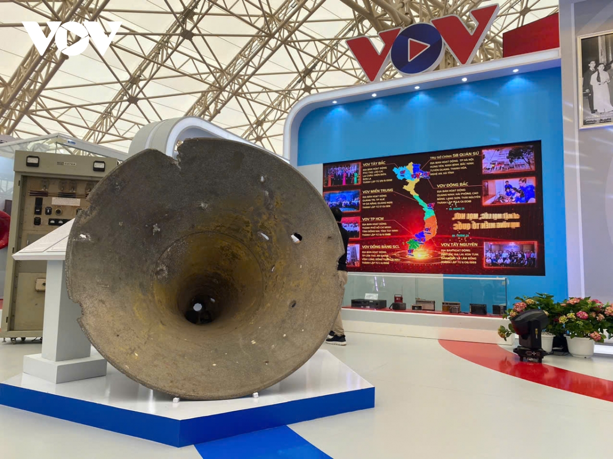 Không gian trưng bày sống động, đa chiều của VOV tại triển lãm thành tựu của đất nước