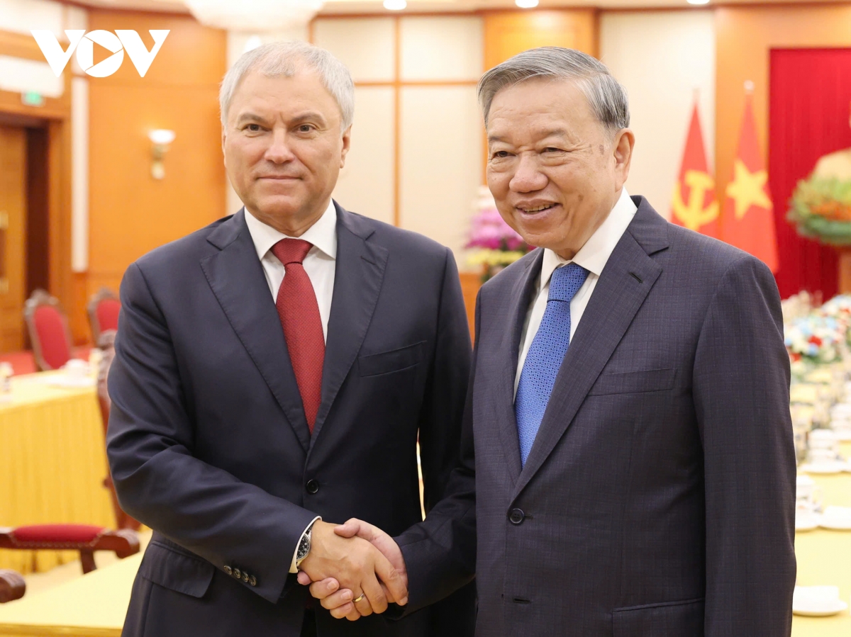 Tổng Bí thư Tô Lâm tiếp Chủ tịch Duma Quốc gia Nga: Đưa hợp tác Việt - Nga lên tầm cao mới