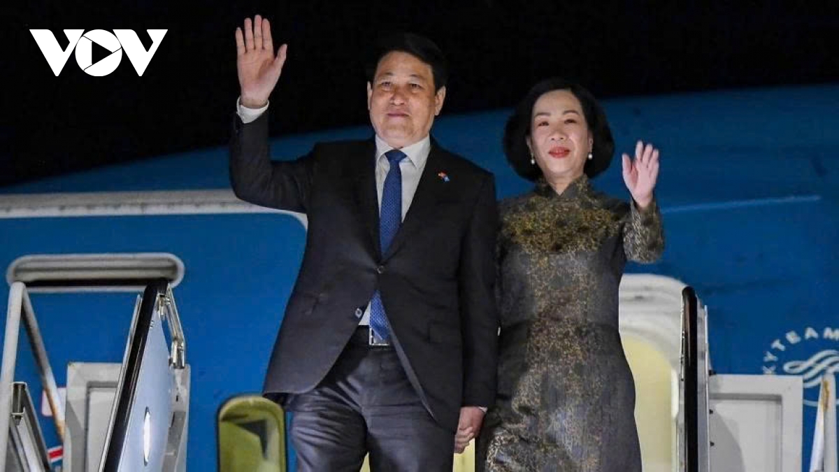 president luong cuong arrives in new york for unga-80 picture 1