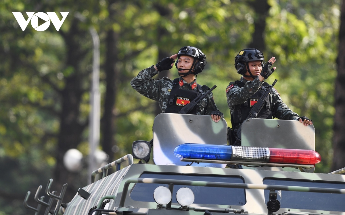 Dàn xe đặc chủng của lực lượng Công an nhân dân trong ngày Quốc khánh 2/9
