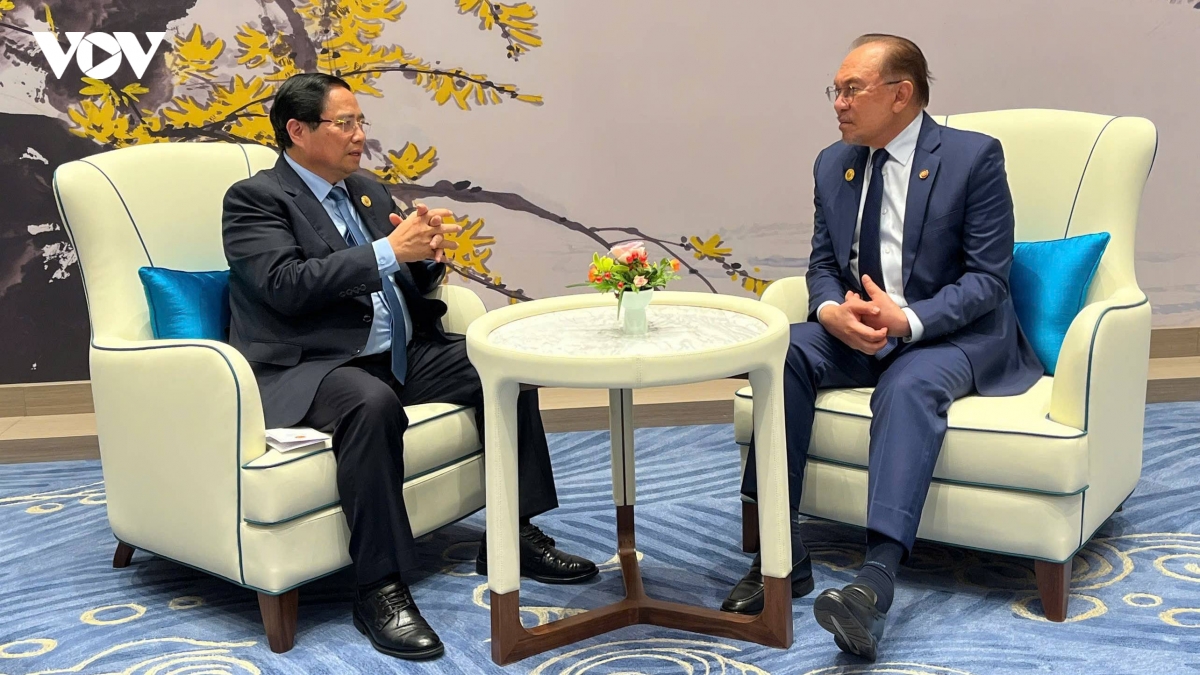 thu tuong pham minh chinh gap cac nha lanh dao du hoi nghi thuong dinh sco hinh anh 1
