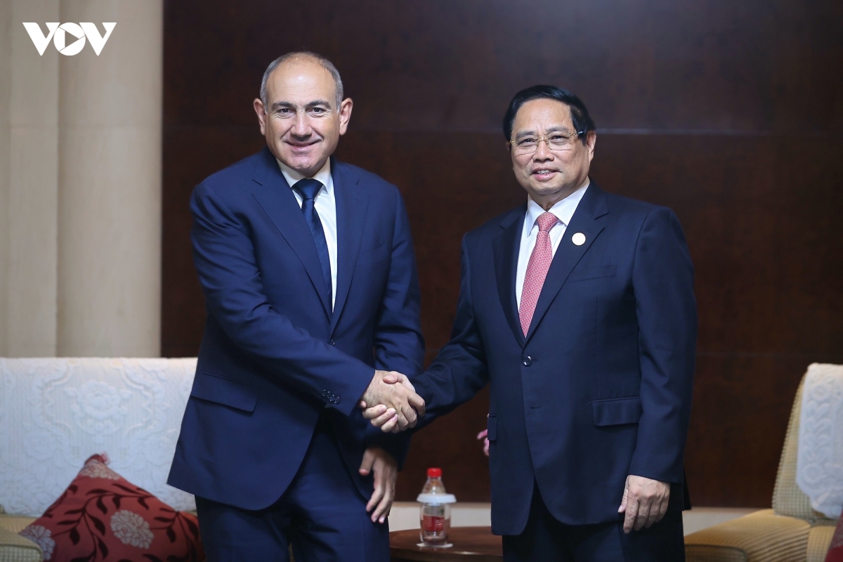thu tuong pham minh chinh hoi kien thu tuong armenia hinh anh 1