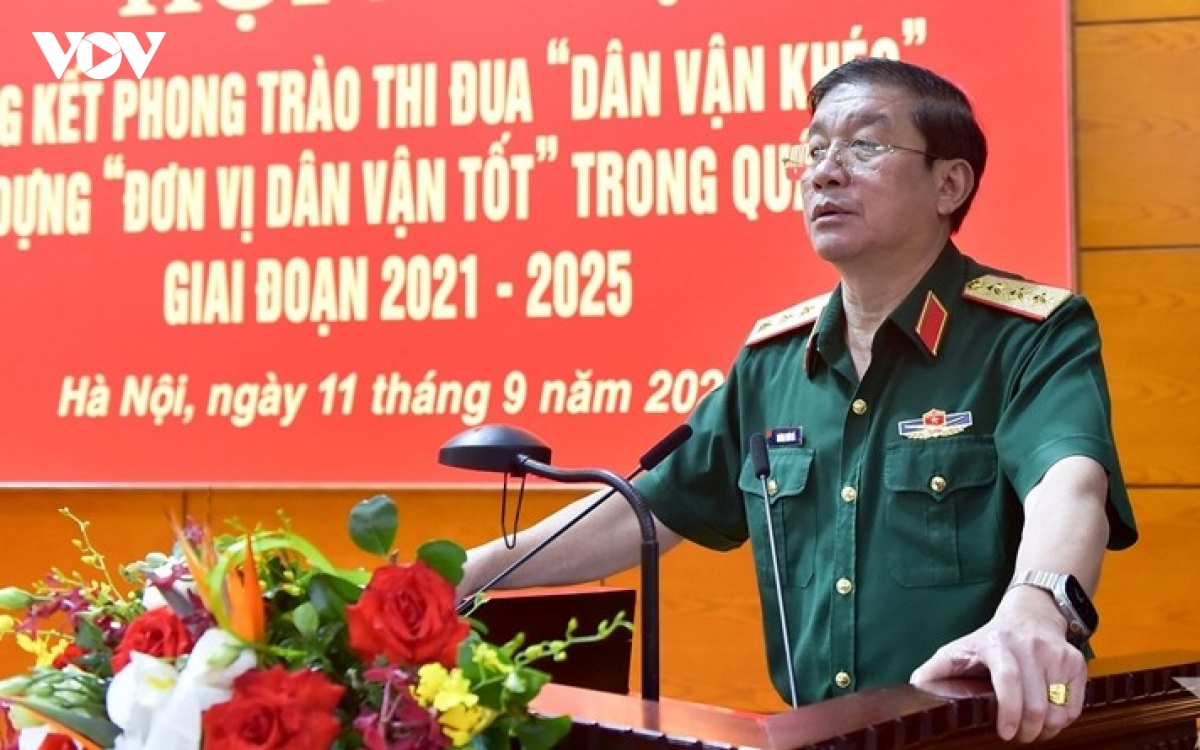 tong ket phong trao thi dua dan van kheo , xay dung Don vi dan van tot trong quan doi hinh anh 1