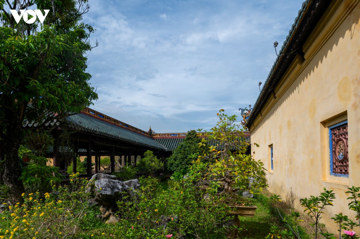vuon thieu phuong ngu uyen xanh trong long Dai noi hue hinh anh 4
