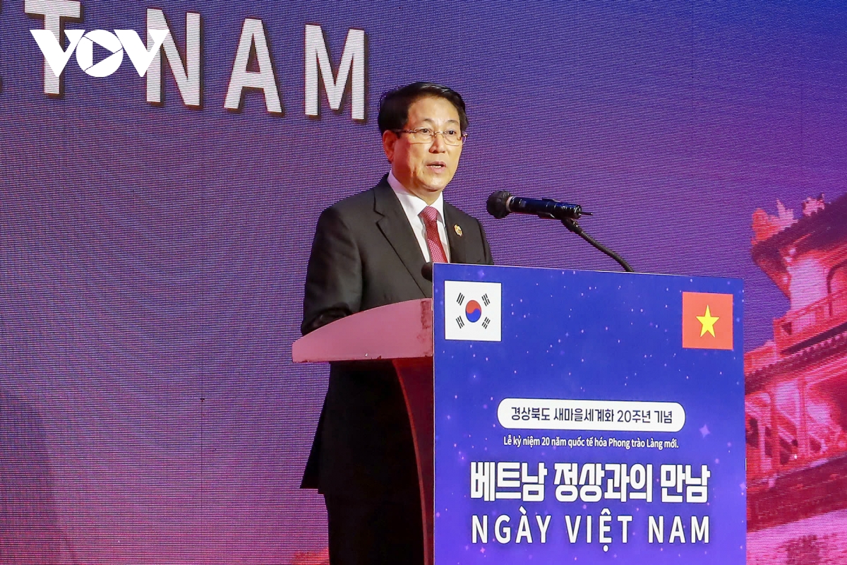 Chủ tịch nước Lương Cường phát biểu tại Ngày Việt Nam tại Hàn Quốc.