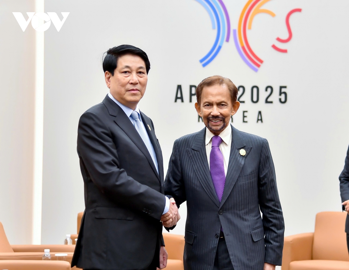 chu tich nuoc luong cuong gap quoc vuong brunei dip tuan le cap cao apec 2025 hinh anh 1