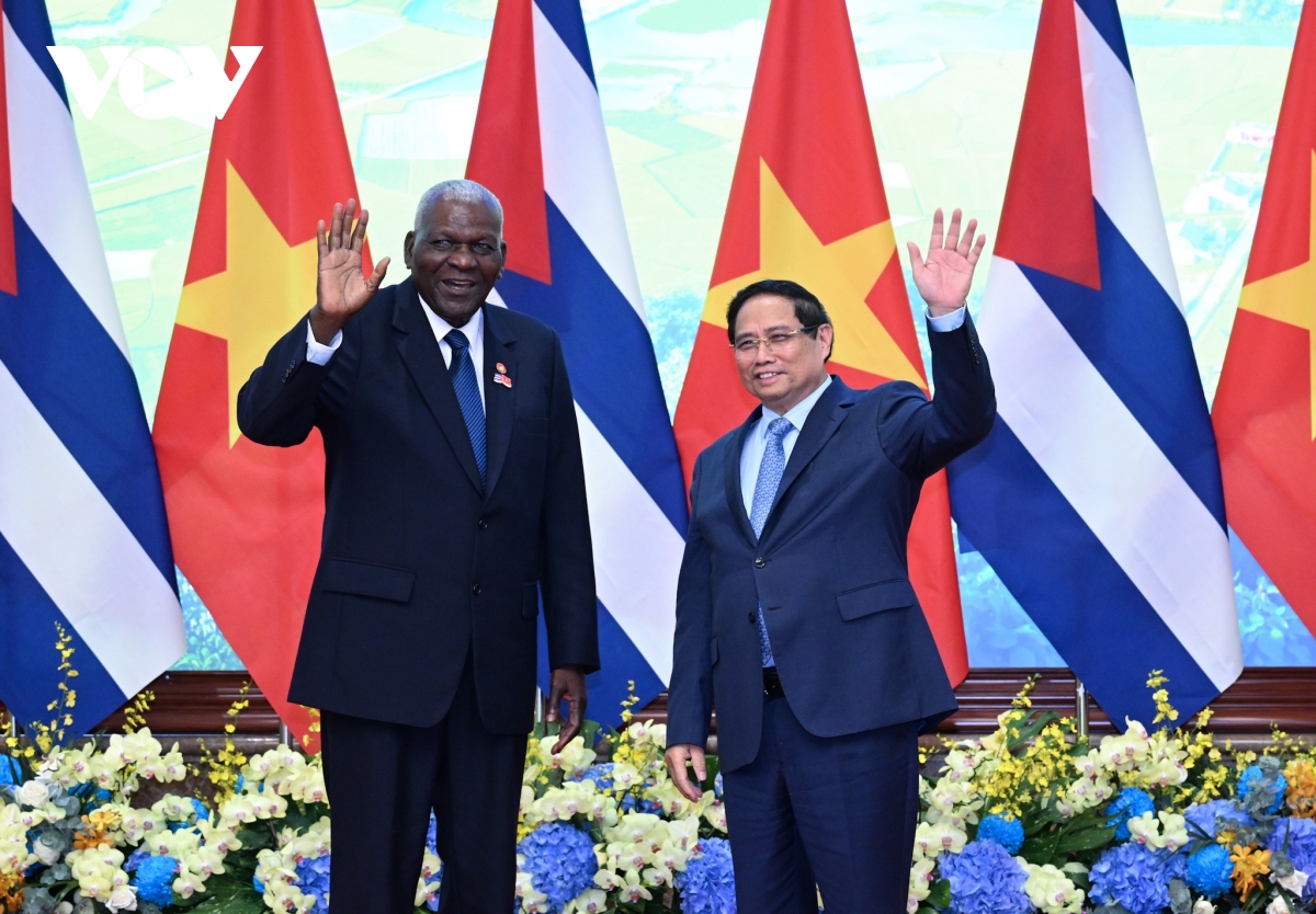 chu tich quoc hoi cuba esteban lazo hernandez hoi kien thu tuong pham minh chinh hinh anh 1