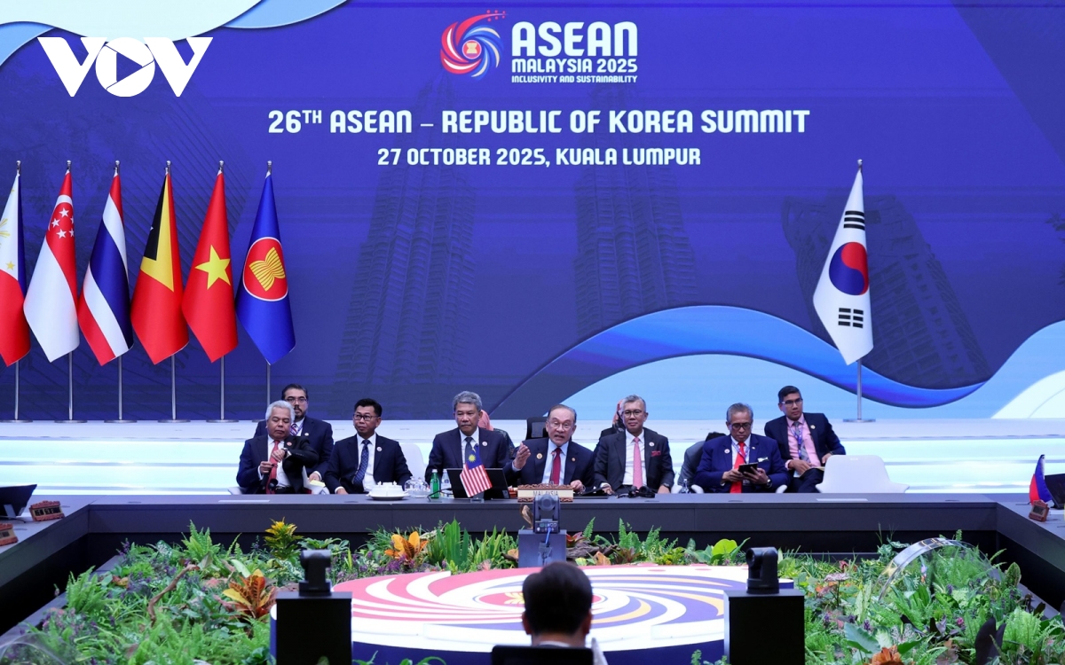 Hội nghị Cấp cao ASEAN – Hàn Quốc lần thứ 28 diễn ra tại Kuala Lumpur sáng nay (27/10/2025). Hội nghị Cấp cao ASEAN – Hàn Quốc lần thứ 28 diễn ra tại Kuala Lumpur sáng nay (27/10/2025).