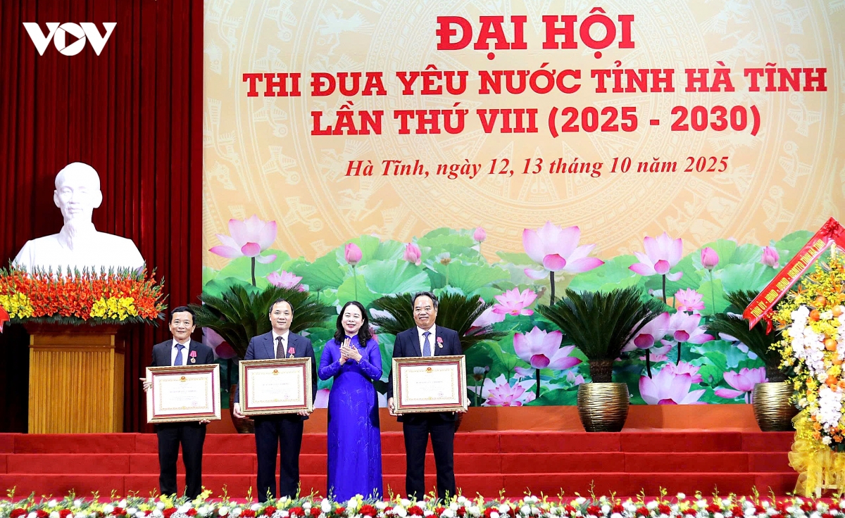 pho chu tich nuoc vo thi Anh xuan du Dai hoi thi dua yeu nuoc tinh ha tinh hinh anh 4