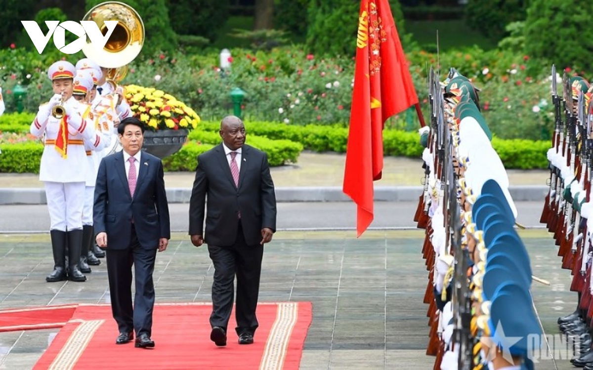 state welcome held for south african president in hanoi picture 3 state welcome held for south african president in hanoi picture 3