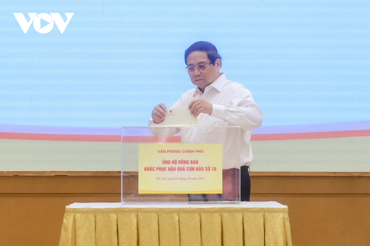 thu tuong va van phong chinh phu quyen gop ung ho dong bao khac phuc hau qua bao lu hinh anh 1