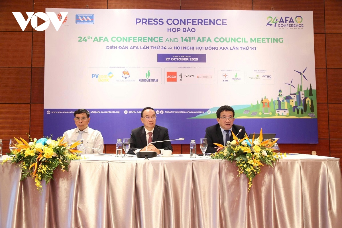 Hội nghị Kế toán ASEAN lần thứ 24 (AFA 24) và Hội nghị Hội đồng AFA lần thứ 141 sẽ diễn ra trong hai ngày 30 và 31/10/2025. Hội nghị Kế toán ASEAN lần thứ 24 (AFA 24) và Hội nghị Hội đồng AFA lần thứ 141 sẽ diễn ra trong hai ngày 30 và 31/10/2025.