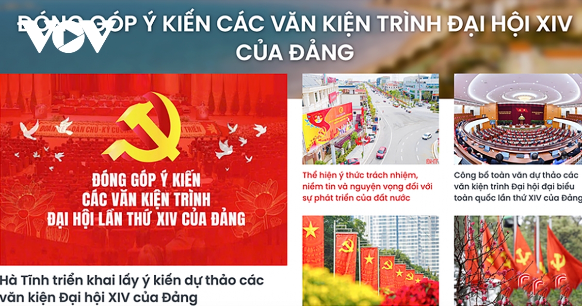 Góp ý dự thảo văn kiện Đại hội XIV của Đảng, cách làm ở Hà Tĩnh