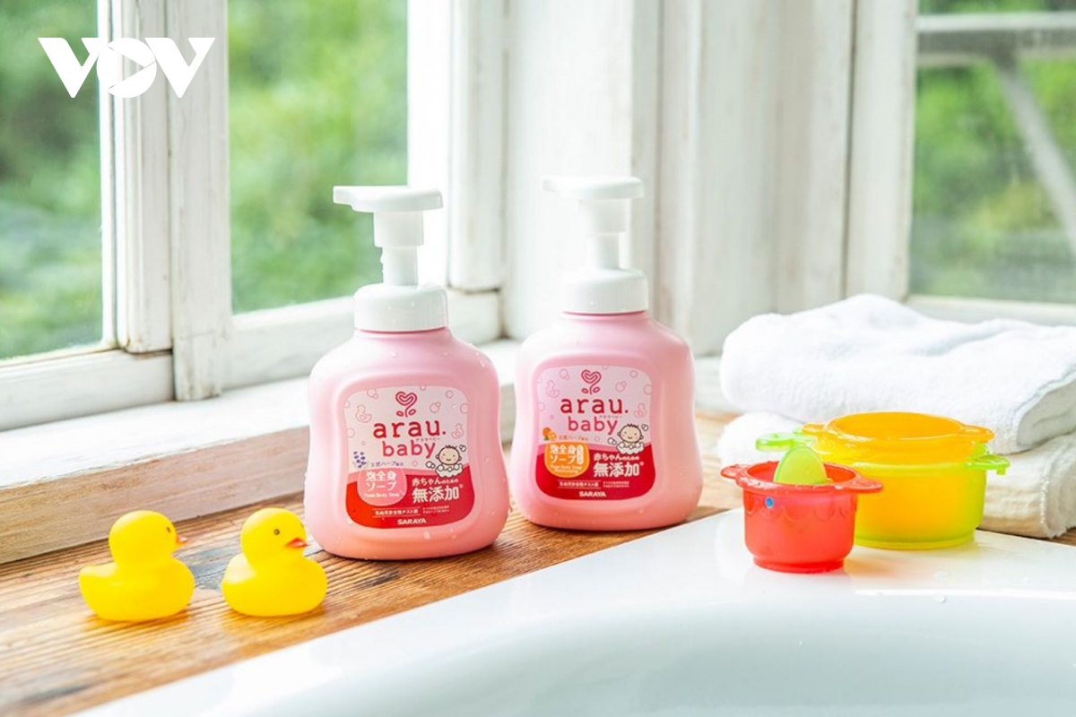 Sản phẩm Arau Baby Foam Body Soap (sữa tắm trẻ em). (Nguồn ảnh: Internet)