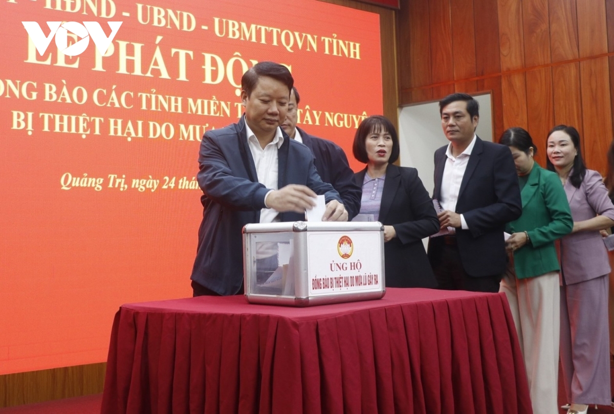 Quảng Trị phát động ủng hộ đồng bào miền Trung, Tây Nguyên bị thiệt hại do mưa lũ