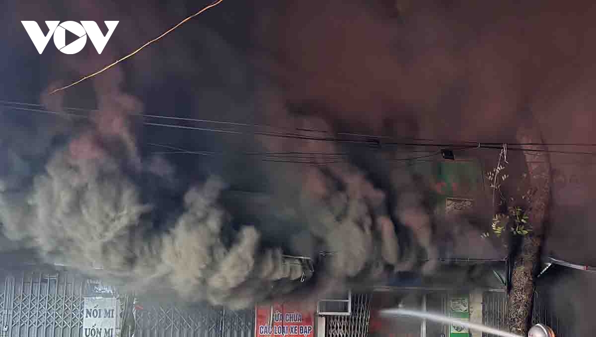 cho xanh o ha noi chay ngun ngut, cot khoi cao hang chuc met de doa khu dan cu hinh anh 2