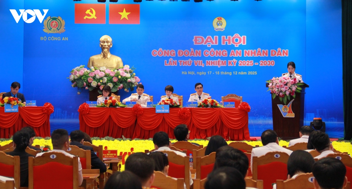 Dai hoi dai bieu cong doan cong an nhan dan lan thu vii khai mac tai ha noi hinh anh 3