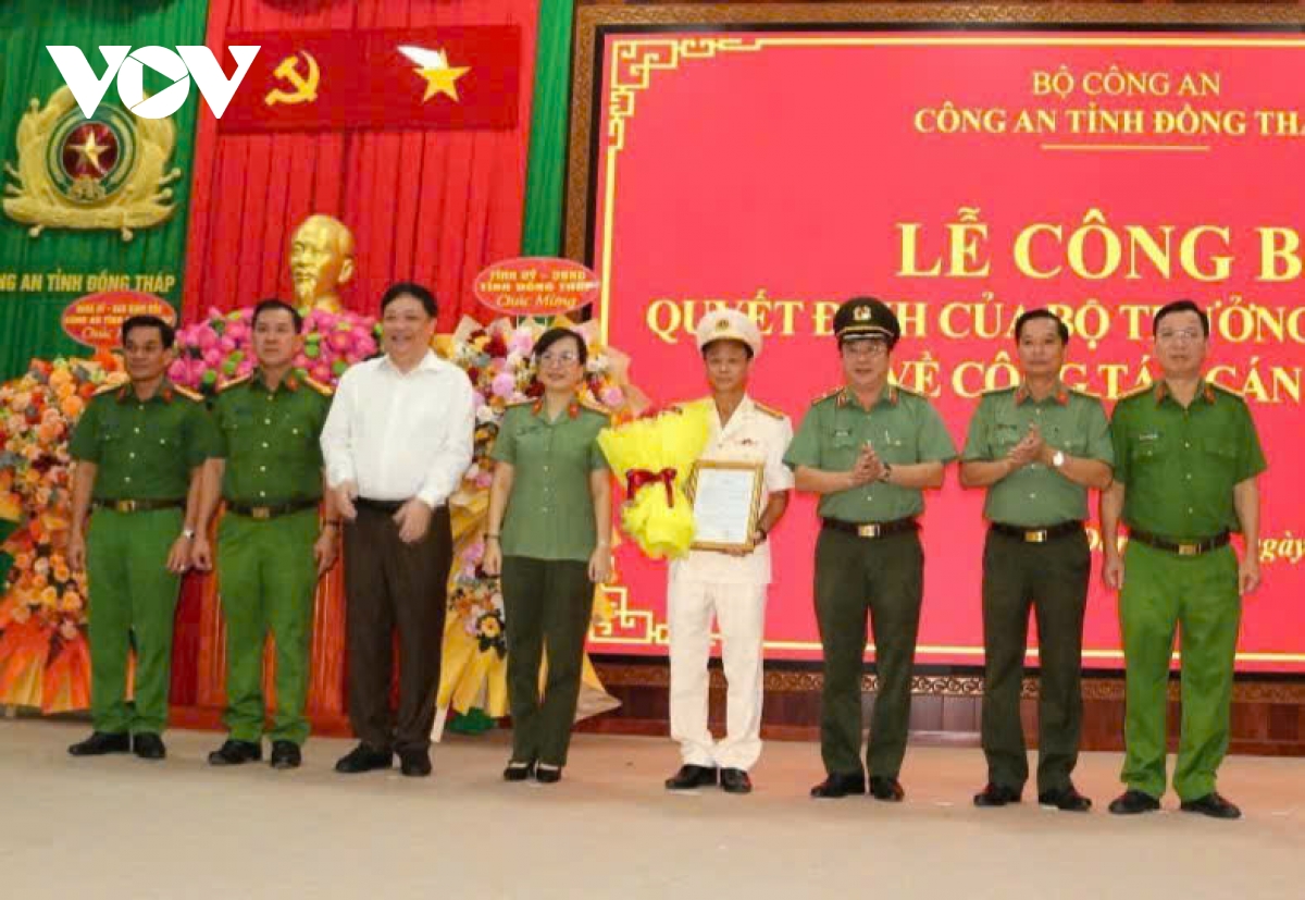 Đại tá Trà Quang Thanh làm Phó Giám đốc Công an tỉnh Đồng Tháp