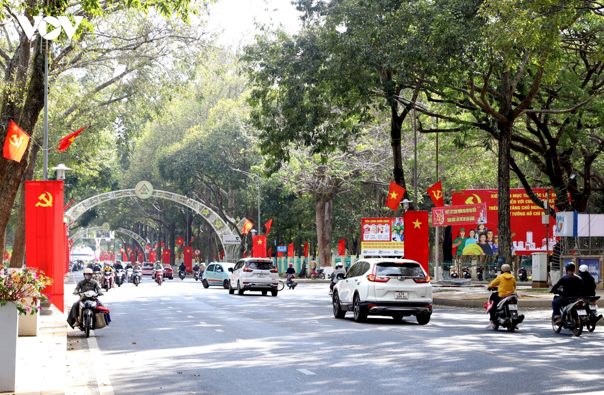 Dak lak ruc ro sac mau chao mung Dai hoi xiv cua Dang hinh anh 1