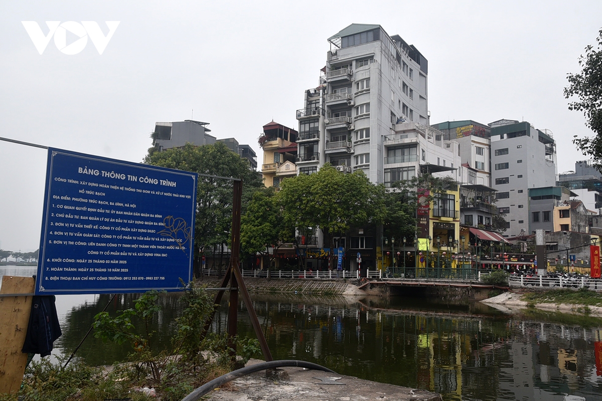 muong nuoc van o nhiem sau khi du an thu gom nuoc thai ho truc bach hoan thanh hinh anh 1