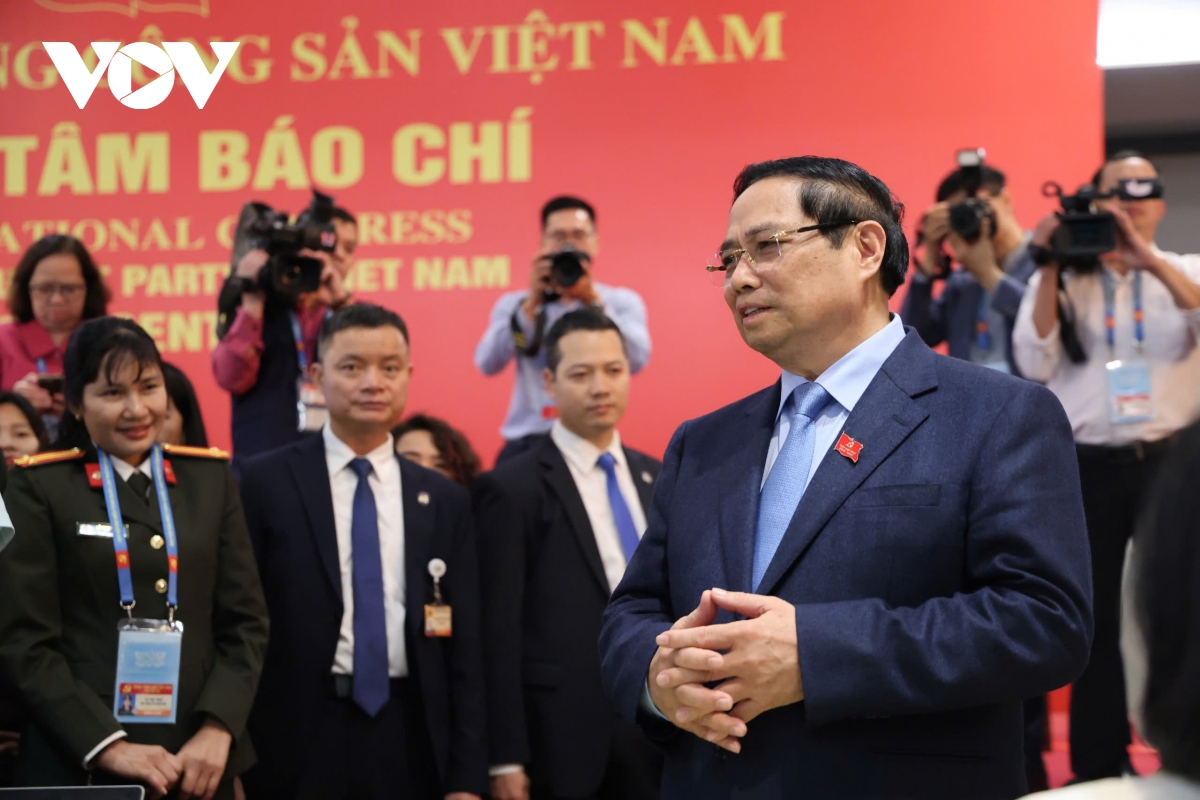 thu tuong dong vien luc luong bao chi tac nghiep tai Dai hoi xiv cua Dang hinh anh 3