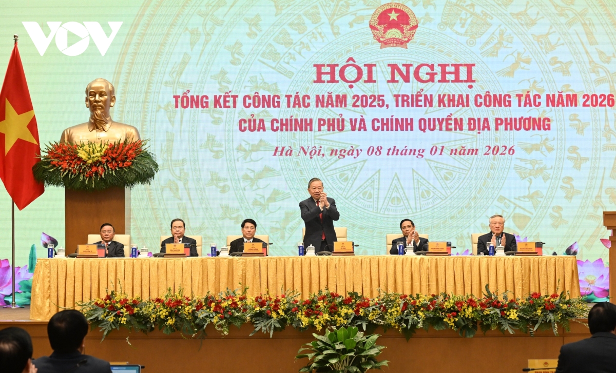 Tổng Bí thư dự hội nghị Chính phủ với địa phương triển khai nhiệm vụ năm 2026