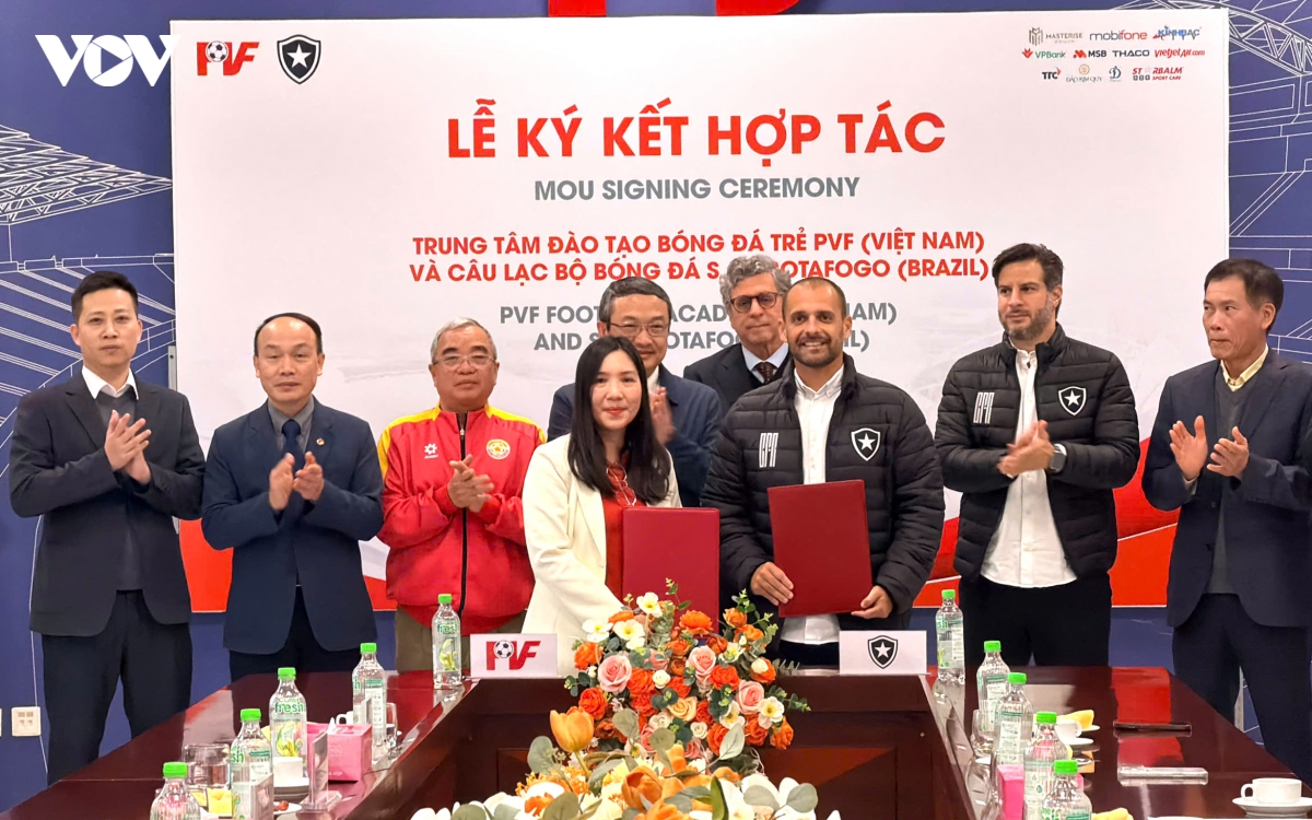 pvf bat tay voi ong lon cua brazil, bong da tre viet nam don cu hich lon hinh anh 1