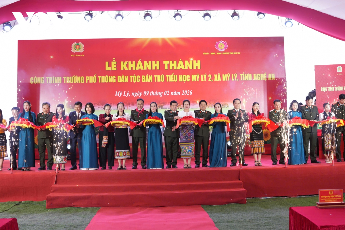 Khánh thành Trường Phổ thông dân tộc bán trú tiểu học Mỹ Lý 2 tại Nghệ An