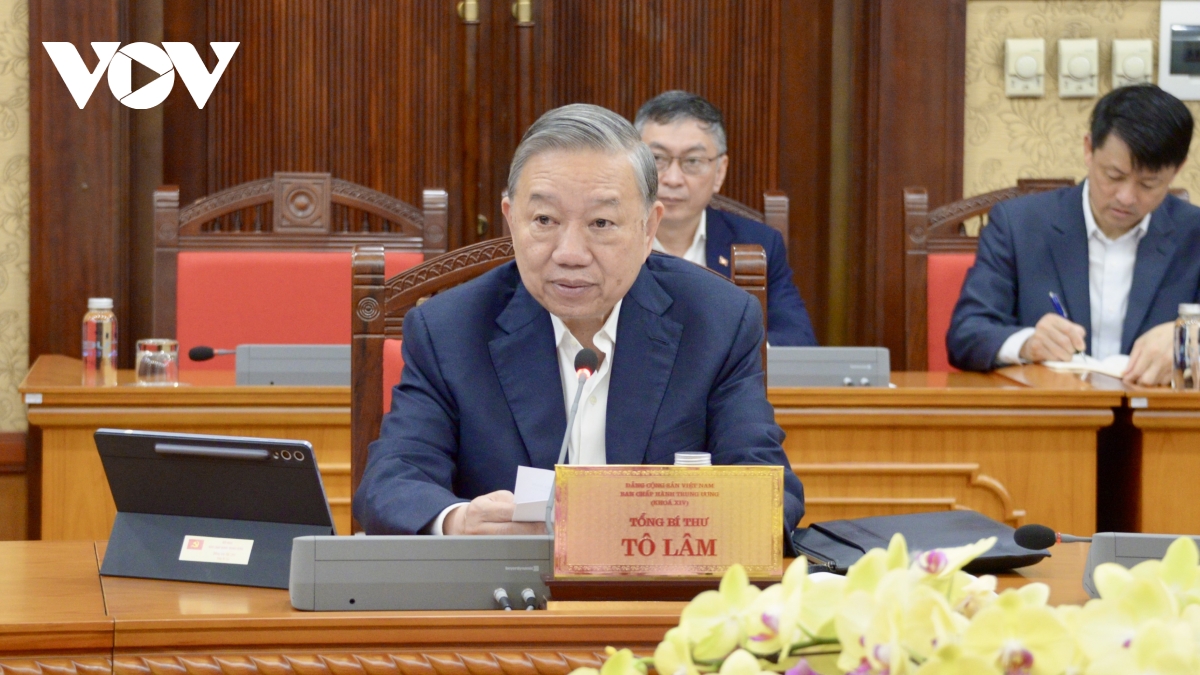 Tổng Bí thư phát biểu tại cuộc họp