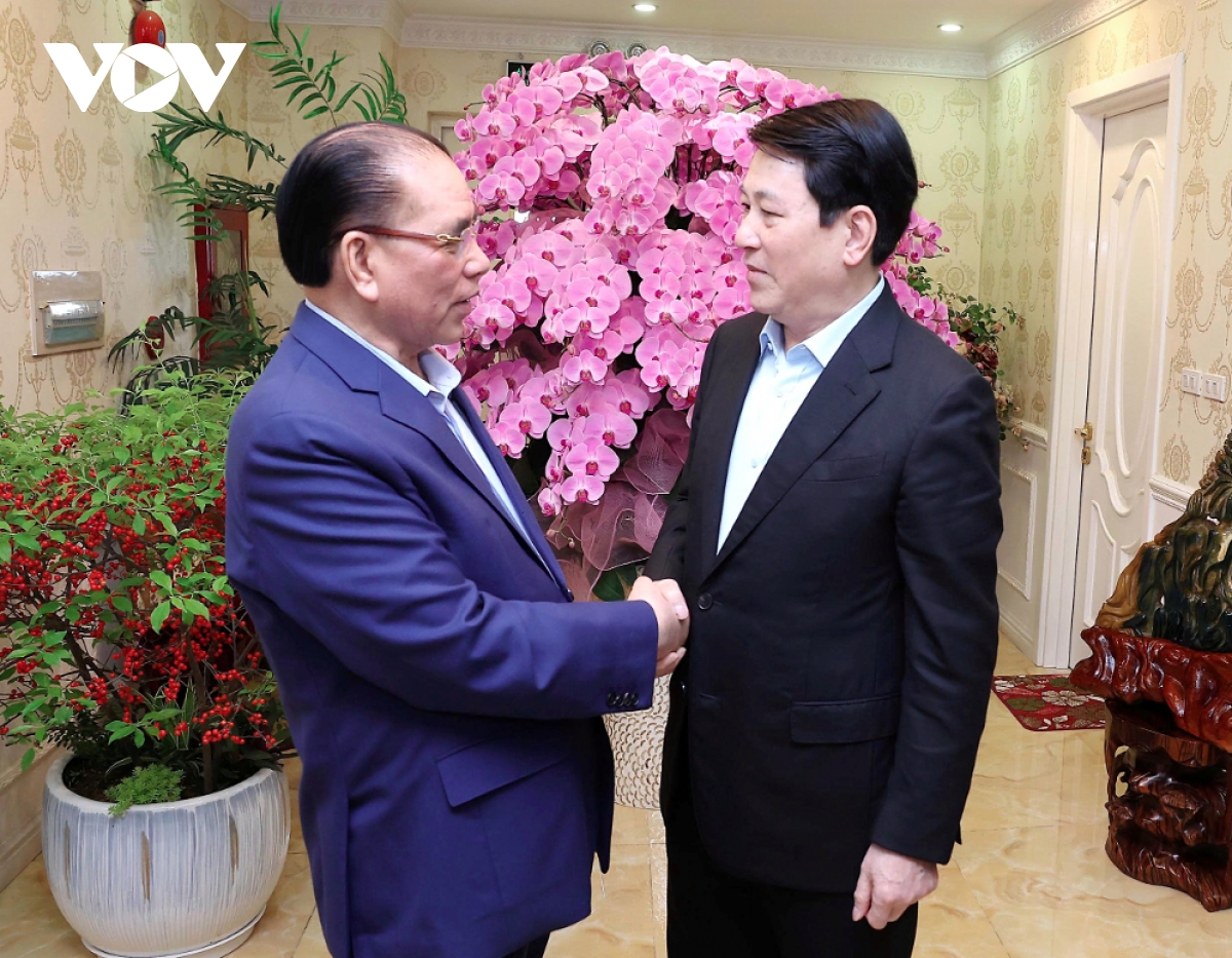 party chief to lam pays pre-tet visit to former leader nong duc manh picture 2