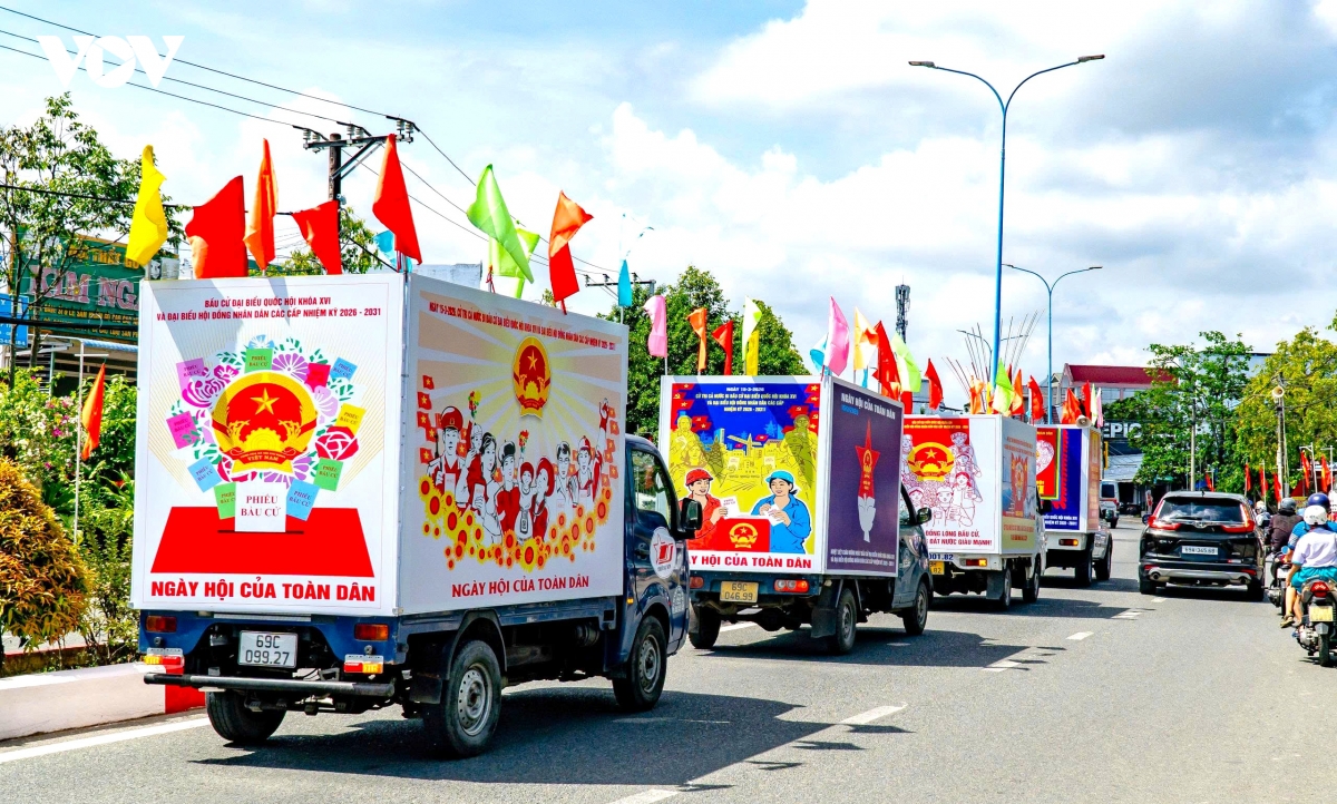 cac tinh vung Dbscl day manh cong tac tuyen truyen bau cu hinh anh 1