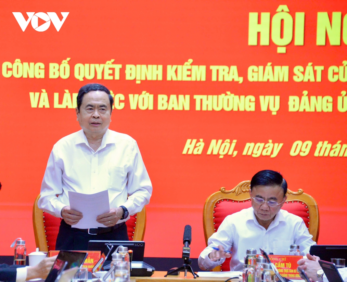 Bộ Chính trị kiểm tra, giám sát Ban Thường vụ Đảng ủy các Cơ quan Đảng Trung ương