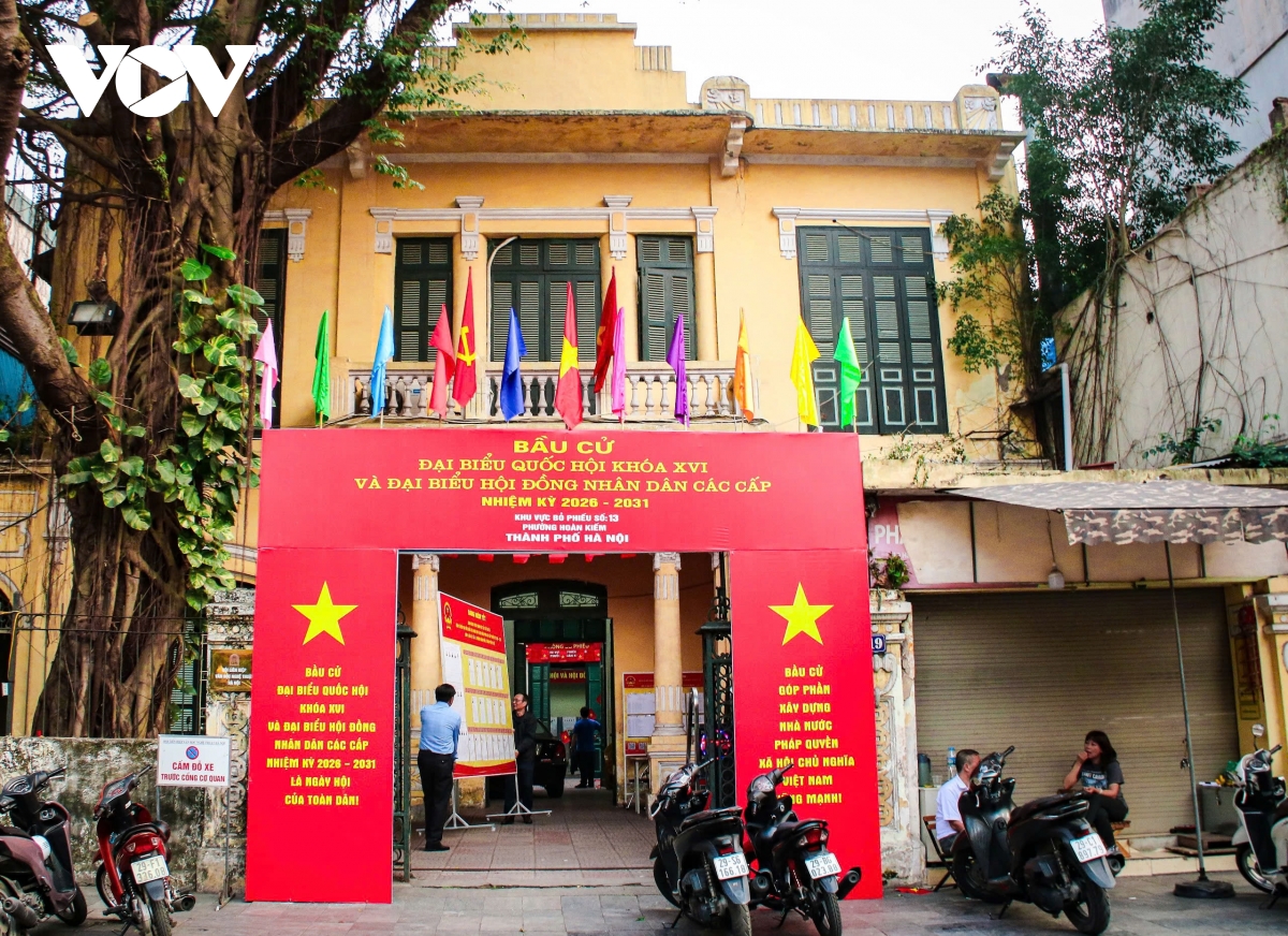 khong gian lich su ha noi ruc ro co hoa truoc ngay bau cu hinh anh 12