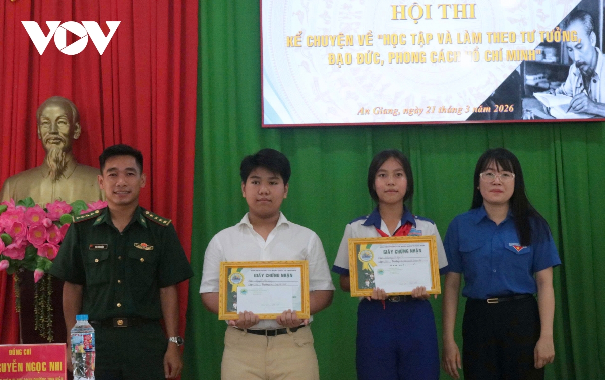 hoi thi ke chuyen ve bac, boi dap ban linh the he tre noi bien gioi an giang hinh anh 1