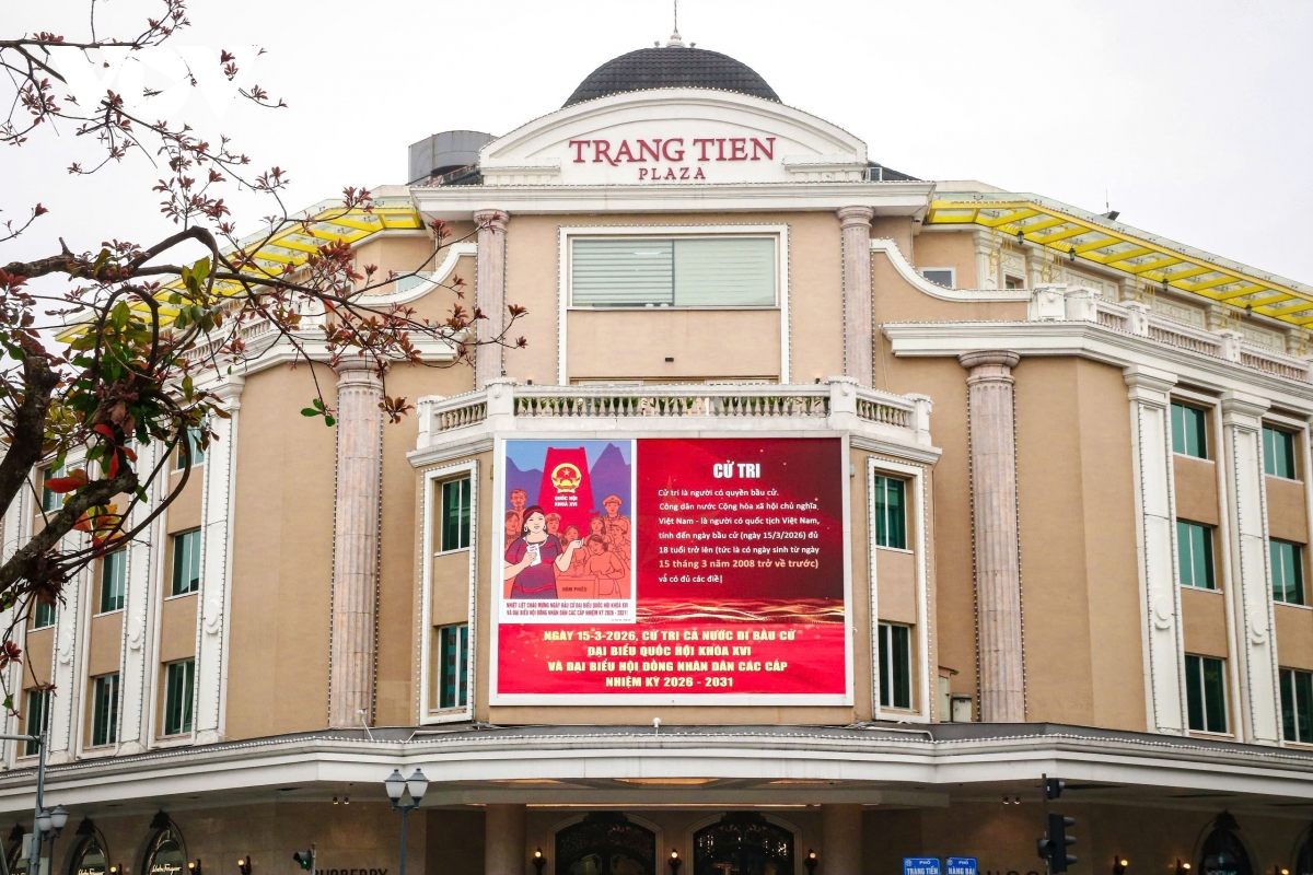 khong gian lich su ha noi ruc ro co hoa truoc ngay bau cu hinh anh 4