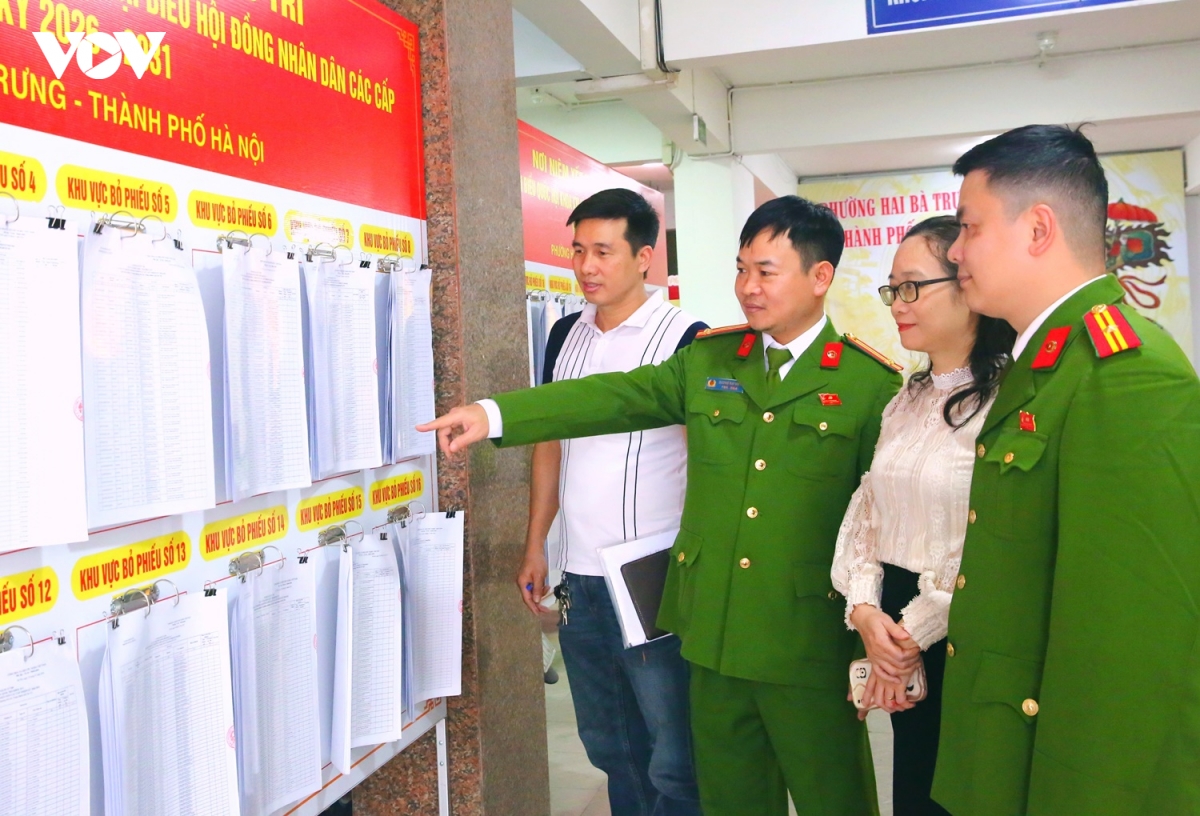 cong an tp ha noi dam bao tuyet doi an ninh, an toan cho ngay bau cu hinh anh 2
