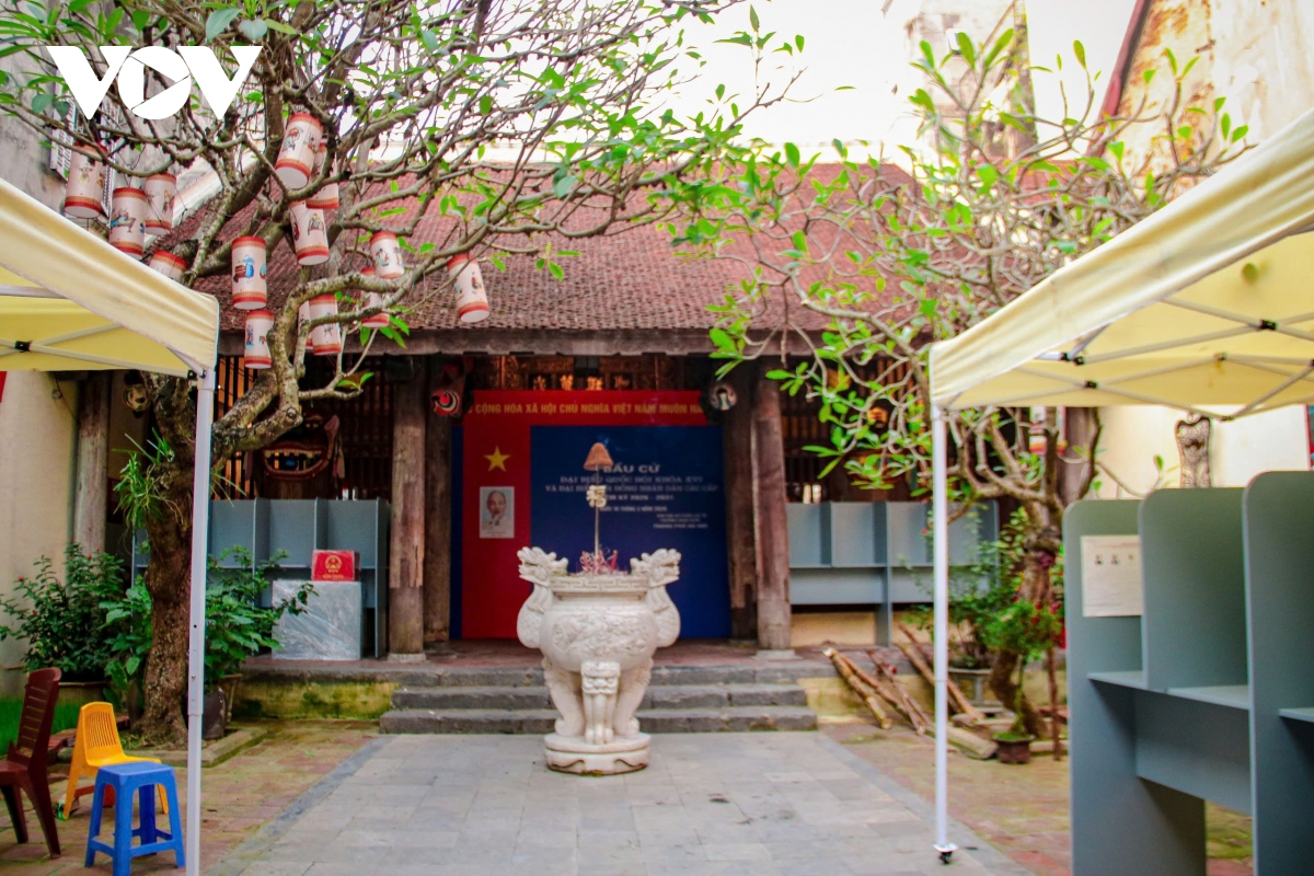 khong gian lich su ha noi ruc ro co hoa truoc ngay bau cu hinh anh 9